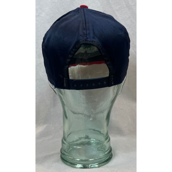 Vintage Budweiser Bud Beer Rayon Snapback Hat Adjustable Navy Blue - Picture 4 of 7